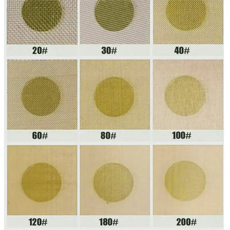 20~200 Mesh Brass Woven Wire Metal Mesh Shielding Fabrics Mesh Copper Wire Filter Net Non-magnetic Signal Screen Tool Parts