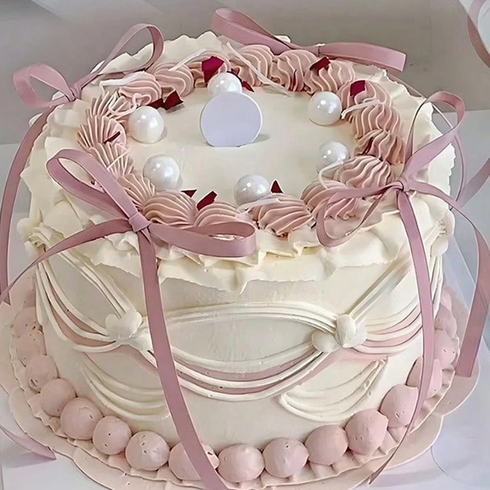 10 قطعة تزيين الكعكة الباليه الشريط القوس الكعك توبر متعددة الأغراض مضحك الوردي الأزرق الأسود الانحناء عيد ميلاد سعيد الكعك الديكور