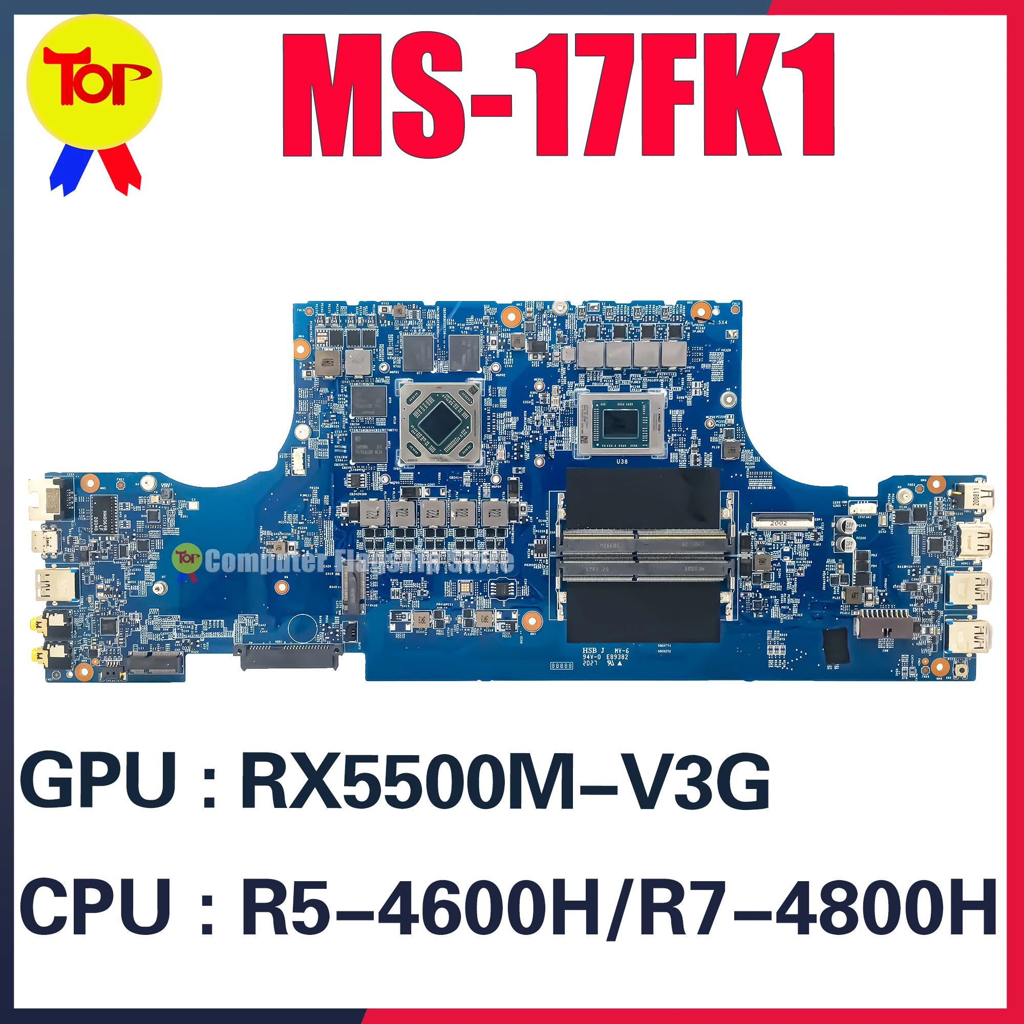 MS-17FK1 Laptop Motherboard For MS-17FK BRAVO 17 A4DDR R5-4600H R7-4800H RX5300-3G RX5500-4G Mainboard 100% Testd Fast Shipping