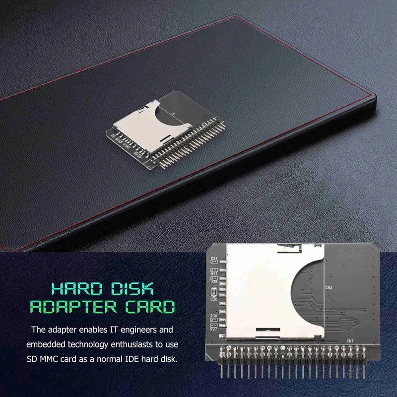 Scheda di memoria digitale SD/SDHC/SDXC/MMC da 2,5 pollici per notebook a IDE 44 pin maschio Adattatore SD 3.0 Convertitore Scheda adattatore disco rigido