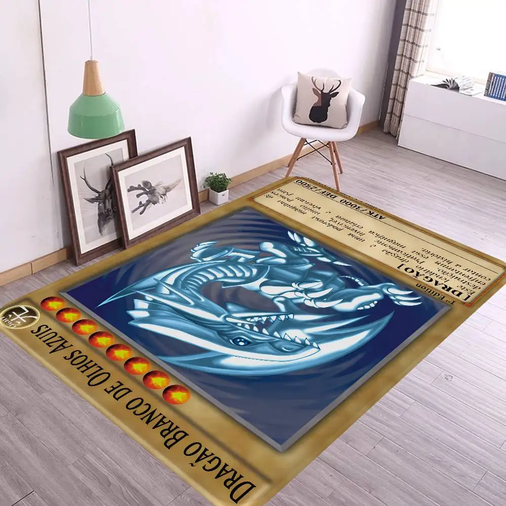 Game Y-YU GI O-OH Cool Floor Mat Rectangle Anti-slip Home Soft Badmat Front Door Indoor Outdoor Mat Welcome Doormat