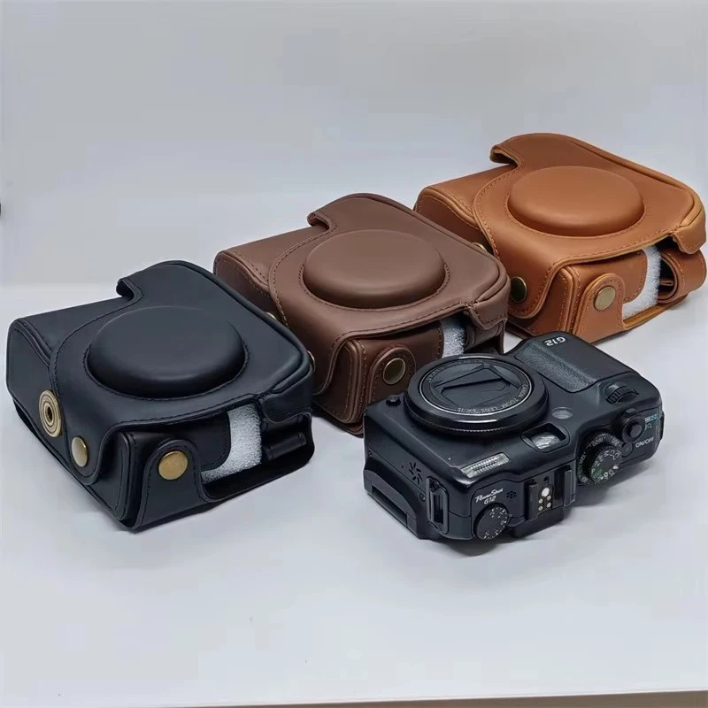 Waterproof Photo Camera PU leather Bag Body cover Case For CANON G10 G11 G12 G15 G16 Digital Camera Protective sleeve