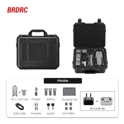 Hard Shell Storage Case for DJI Air 3/3S Carrying Box Large Capatity Portable Suitcase for RC 2/-N2 Drone Storage Accessories