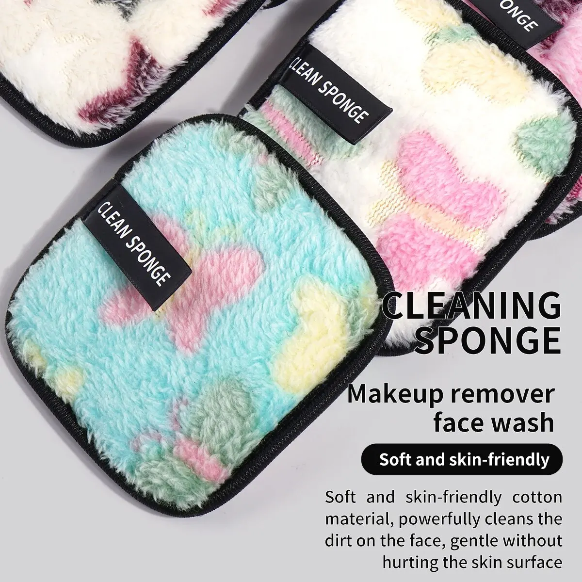 MAANGE 18PCS Reusable Makeup Remover Pads Cotton Wipes Microfiber Washable Sponge Cosmetics Facial Cleansing Pad Cleaning Tool