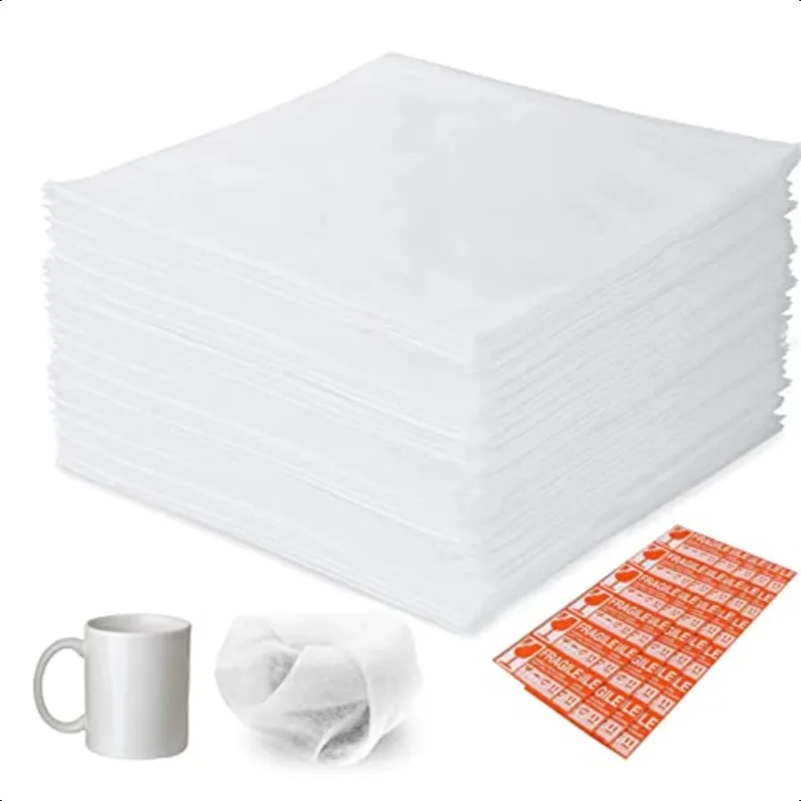 

Moving plies 14x14 50 Pack Cushion Foam Pouches Packing plies for Moving and Storing Foam pouches for Packing Dishes Glasses Cu