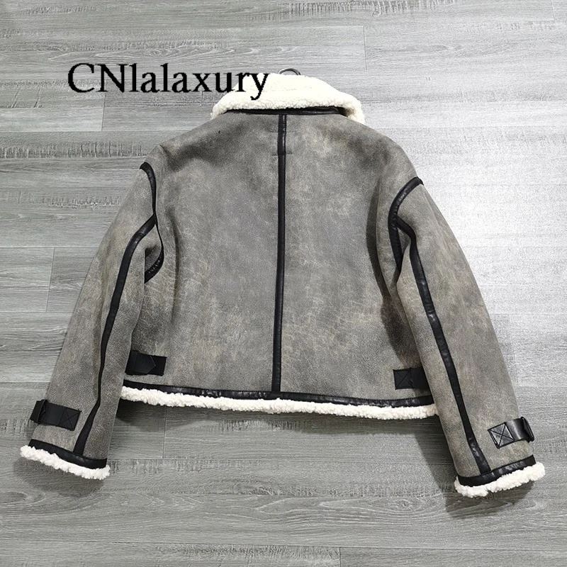 winterjacke damen 2024 Original Quality Faux Fur Coat Women Jackets Thicken Turn-Down Collar Zipper Coats Y2k Casual Outerwear