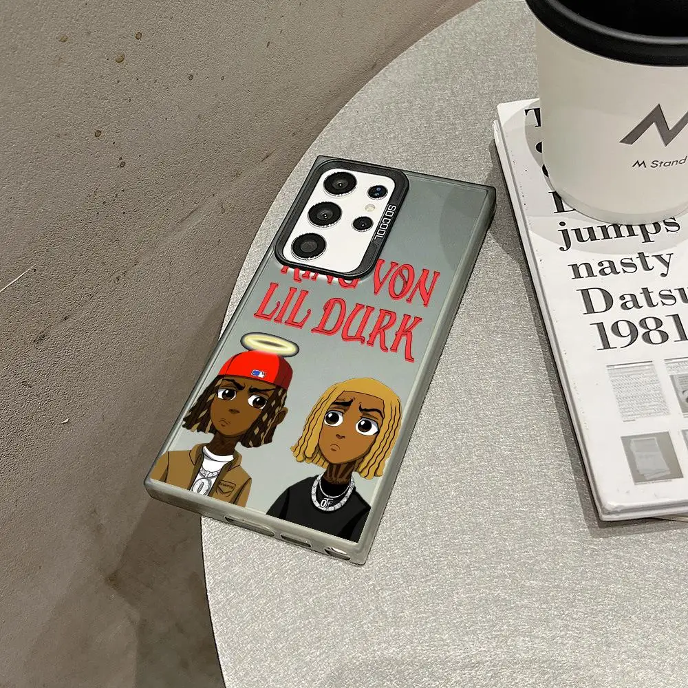 Чехол для телефона Rapper K-King Von для Samsung Galaxy S25 S24 S23 Ultra S22 Plus S20 A55, противоударный защитный чехол IMD Чехол для телефона Rapper K-King Von для Samsung Galaxy S25 S24 S23 Ultra S22 Plus S20 A55, противоударный защитный чехол IMD