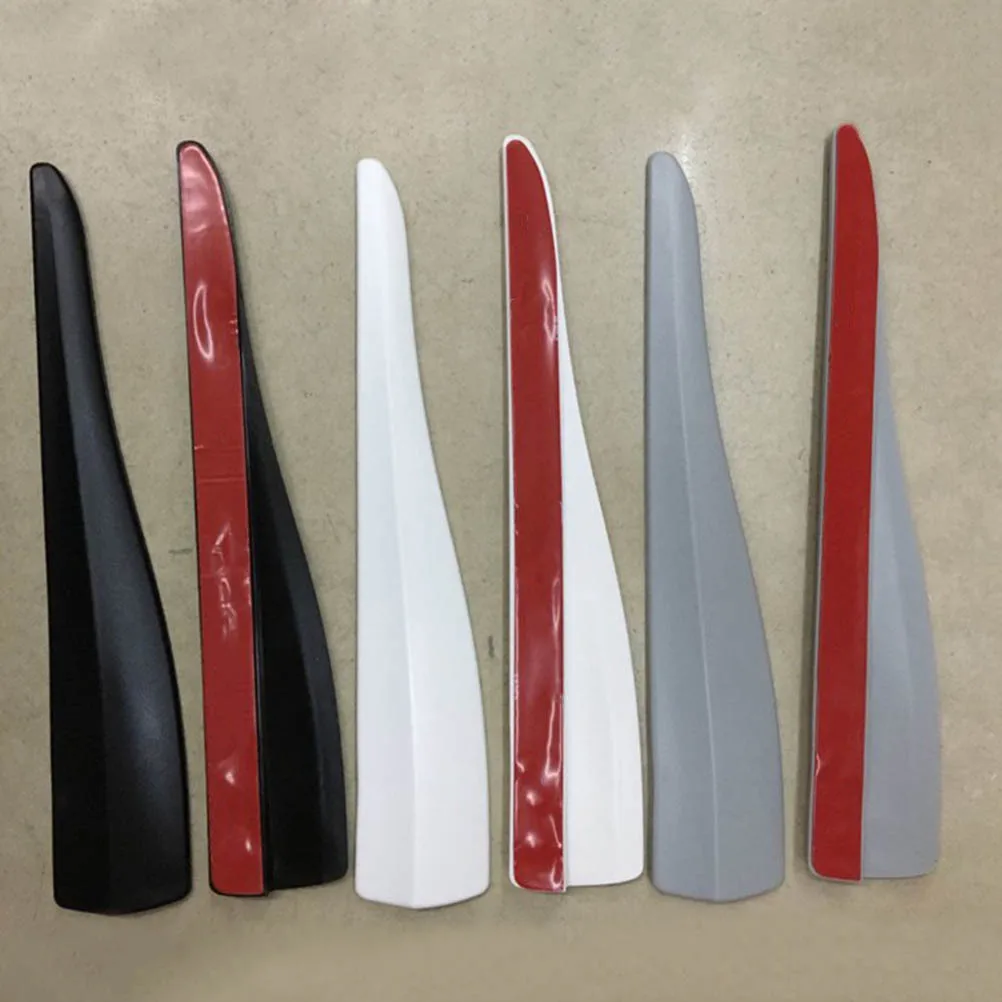 

2Pcs Auto Bumper Guard Anti-Rub Lip Spoiler Anti-Scratch Protector Car Exterior Surface Safety Decoration Grey