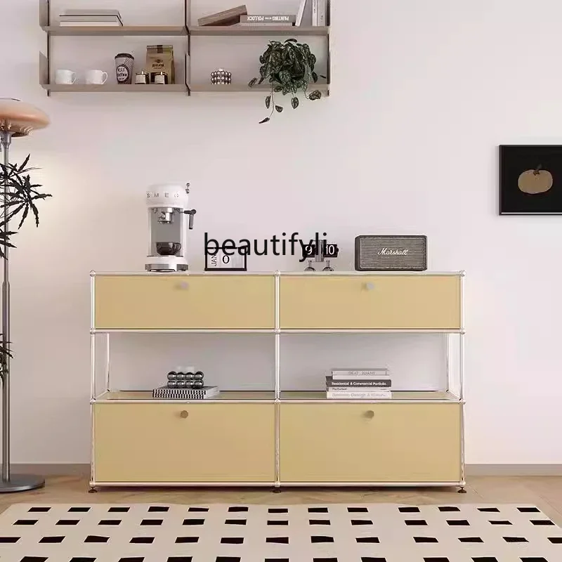 

zqqModule cabinet, cream wind custom meal side, TV, storage cabinet ins wind