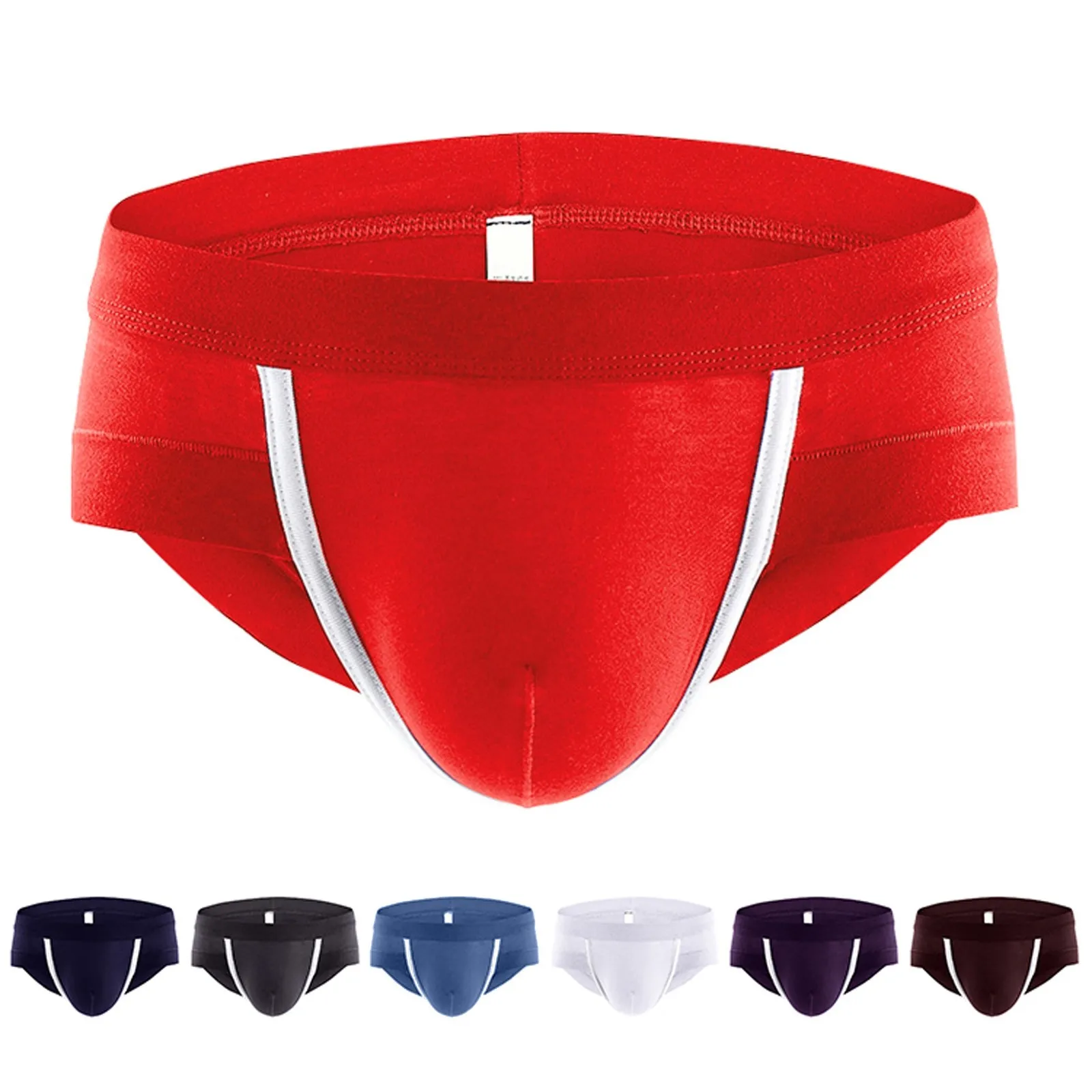 Men's Sexy Low-rise Briefs Comfortable Lifting Boxer Shorts Bulge Pouch Underpants Sports Flat Angle Shorts Men's Underwear