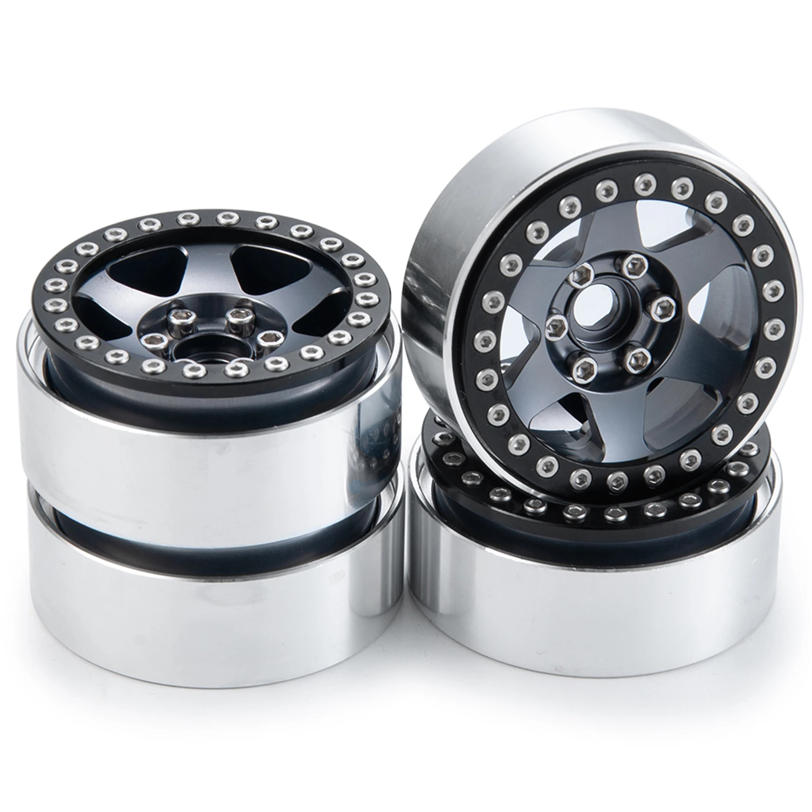 

Aluminum Alloy 1/10 Wheel Rims For Axial SCX10 D90 TRX4 TF2 CC01 Capra RC Car Part RC Car Accessories Blue