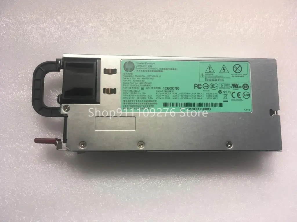 

1200W Server Power Supply FOR HP DL580 G7 980G7 HSTNS-PL11 490594-001 498152-001 for mining power supply