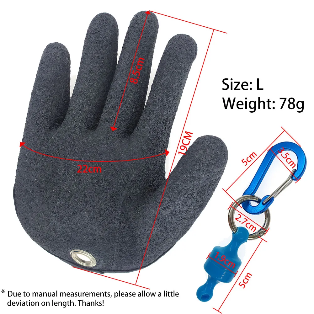 1pcs Fishing Gloves Anti-slip Waterproof Winter Golves Men for Catching Fish Cut-resistant Fishing Glove with Detachable Magn