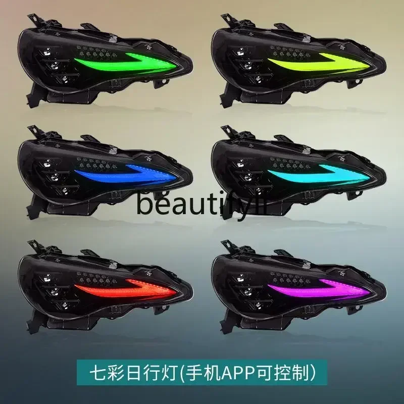 

Специально к сборке фары GT86 BRZ, модифицированные дневные ходовые огни RGB, указатель поворота для ходовой воды, светодиодные линзы, фара 3512.