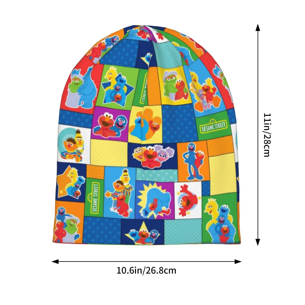 Sesame Street Cartoon Bonnet Hat Fashion Outdoor Friends Skullies Beanies Hat Men's Women's Spring Dual-use Cap