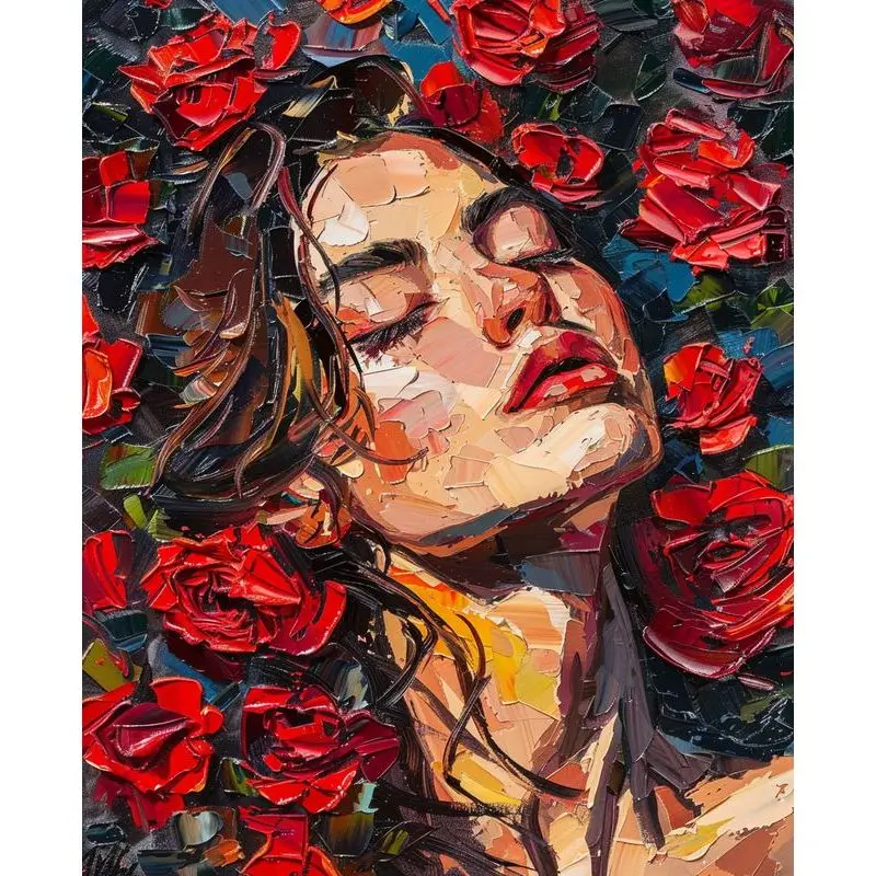 

RUOPOTY DIY Adult Digital Oil Painting Set Portrait painting Home Art Suitable for Home Decoration