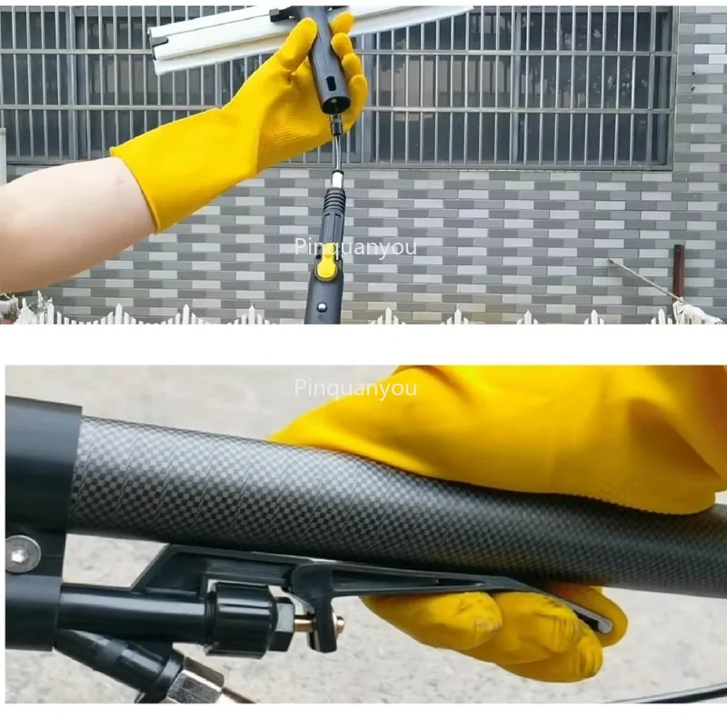 Outdoor Glass Curtain Wall Cleaning Machine Telescopic Rod Length Lithium Battery Wireless Portable Mobile