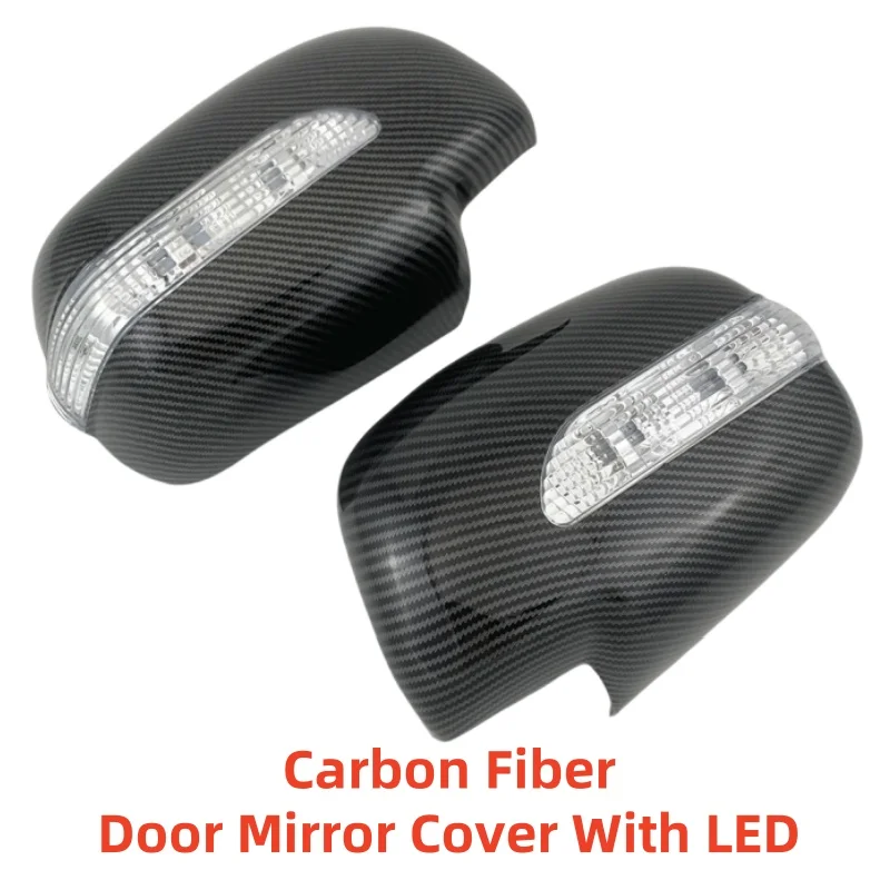 

For Toyota Tacoma 2008 2010 2011 2012 2013 2014 Gloss Carbon Side Door Mirror Covers Trim with Led Ligh Car Accessories
