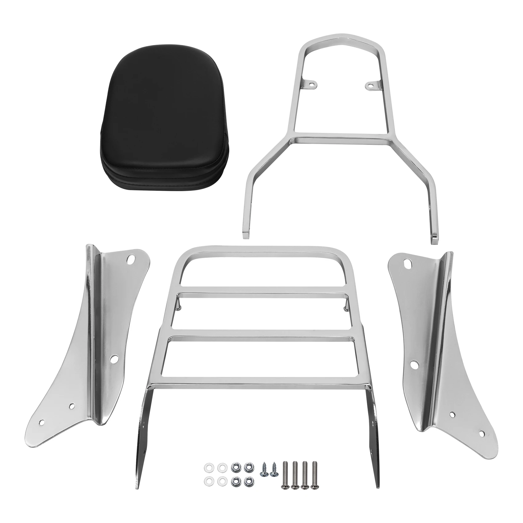 

Motorcycle Backrest Sissy Bar + Luggage Rack For Honda Shadow Spirit VT750DC 2001-2003 2005-2007 2002 2006