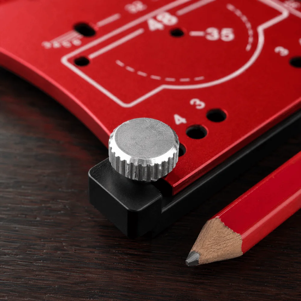 35mm Hinge Positioning Template With Drill Bit Limiting Frame Cabinet Door Jig Drill Hole Locator Hinge Drilling Guide