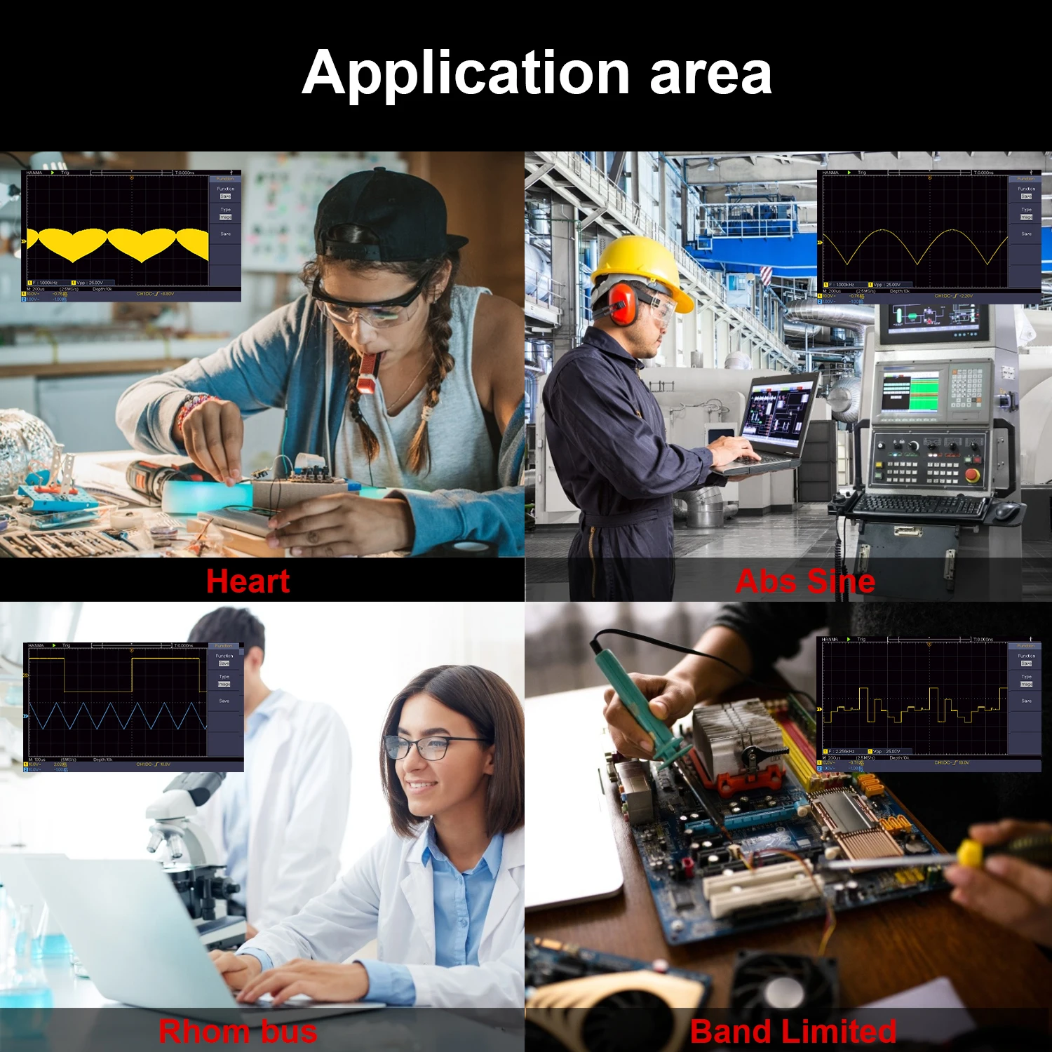 Hanmatek DOS1102 Digital Oscilloscope 2 Channel 100MHz Best Storage Oscilloscope Kit 1GSa/s Sampling Rate