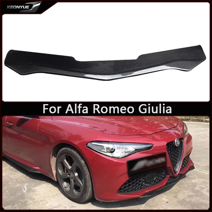 

For Alfa Romeo Giulia Carbon Fiber Front lip Car Front Bumper Diverter Spoiler Diffuser chin Car Accessories Upgrade body kit