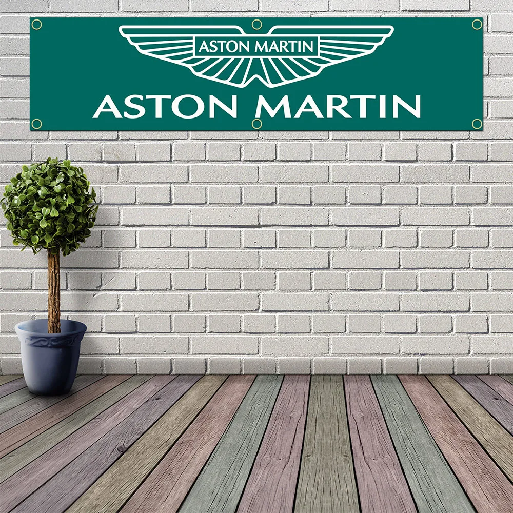 60X240cm Astons Martins Racing Banner Flag Polyester Printed Garage Wall Art Outdoor Decorations Tapestry With Brass Grommets