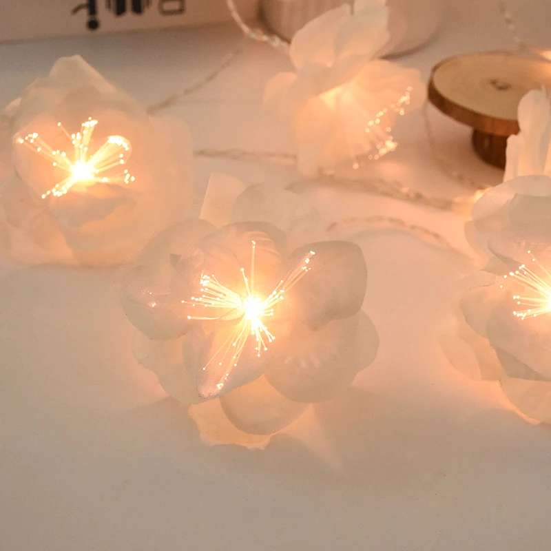 10LED Artificial Plumeria Flower Led String Lights Hawaiian Party Fairy Garland  Lights For Home Wedding Birthday DIY Ornaments