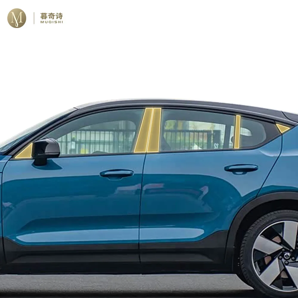 

For Volvo C40 2025-2026 Pre cutting Car Exterior Body B C Window pillar PPF paint protection film TPU scratch resistant film
