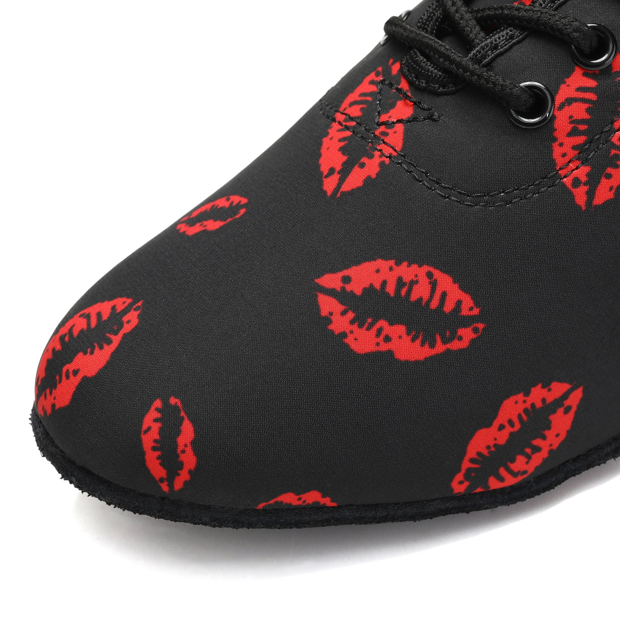 Women Dance Shoes Red lips oxford Latin Jazz Training Shoes Adults Modern Ballroom Dancing Shoes Boys Tango Dance Sneakers Men