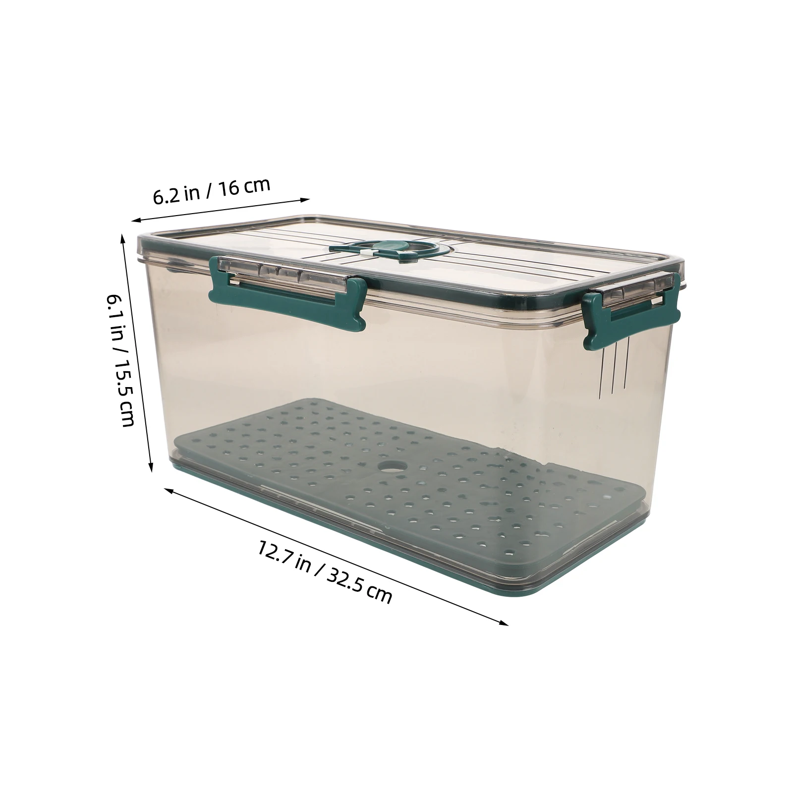 

Bread Storage Container Clear Reusable Bread Box Fridge Food Container Sealed Ring 4 Sided Lock Timing Pantry