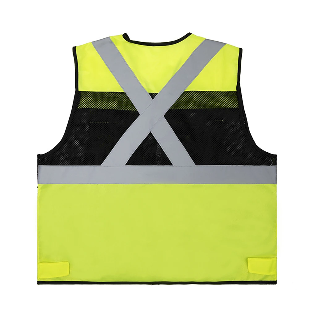 Custom Logo Reflective Work Safety Vest Breathable Mesh High Visibility Man Working Clothes Construction Site Hi Vis Workwear