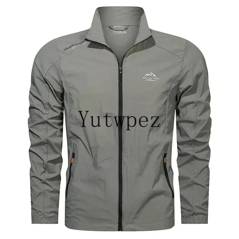 UPF100+ Herren Sommer-Windjacke mit Reißverschlusstaschen UV-Sonnenschutzjacken Atmungsaktive ultraleichte Kleidung Outdoor-Dünnmantel Camping – Detail 9