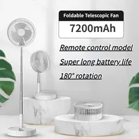 7200mAh Telescopic Folding Fan Wireless USB Rechargeable Low Noise Fan Outdoor Home 3Speed Camping Portable Fan Floor Small Fans