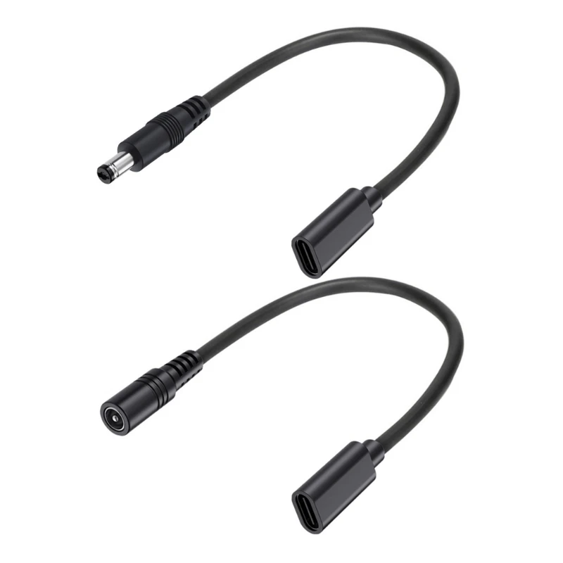 Type C Female to DC5521 Male/Female Extension Cable Power Cord for Routers Fan