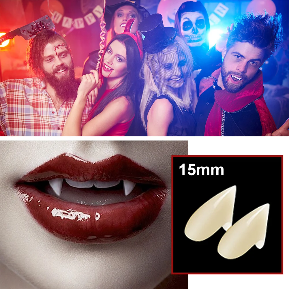 

Halloween Fake Teeth Decor Vampire Cosplay Props Party Supplies Simulation Tooth 1Set Halloween Fake Teeth Cosplay Props