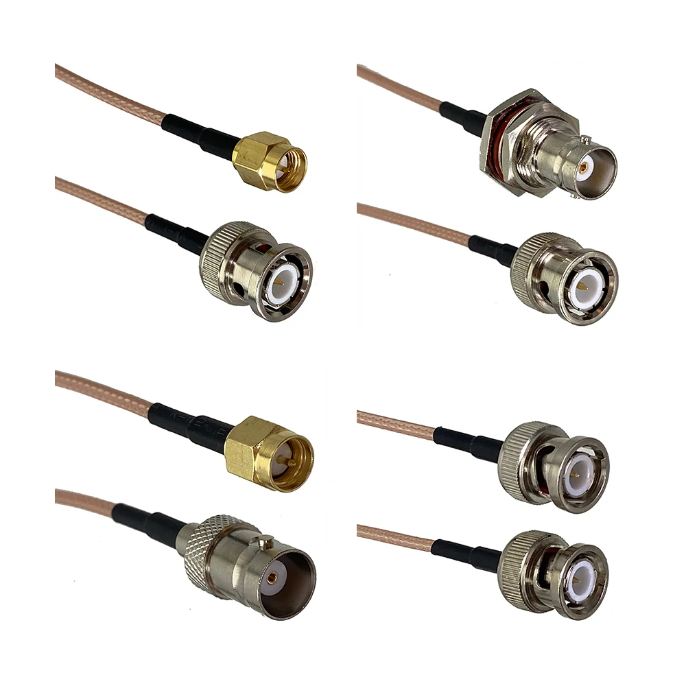 RG316 Cable BNC to BNC SMA Male Plug & Female jack Bulkhead & Right Angle Connector RF coaxial Jumper Pigtail Straight 6inch~10M