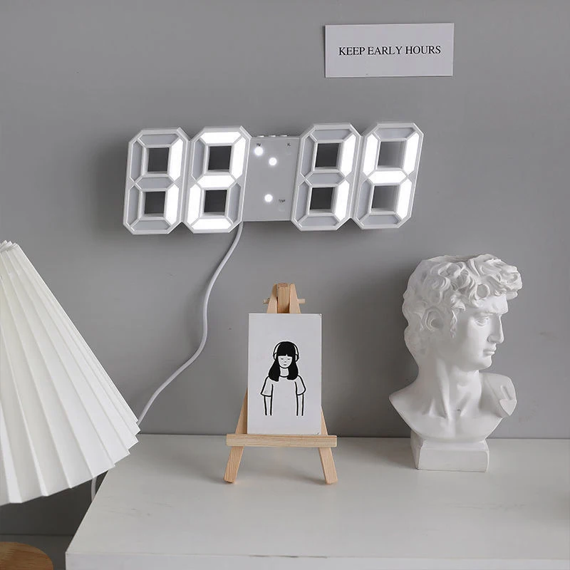 Reloj despertador de mesa LED 3D: muestra fecha y temperatura | Reloj Digital Decorativo para Hogar, Cocina y Oficina