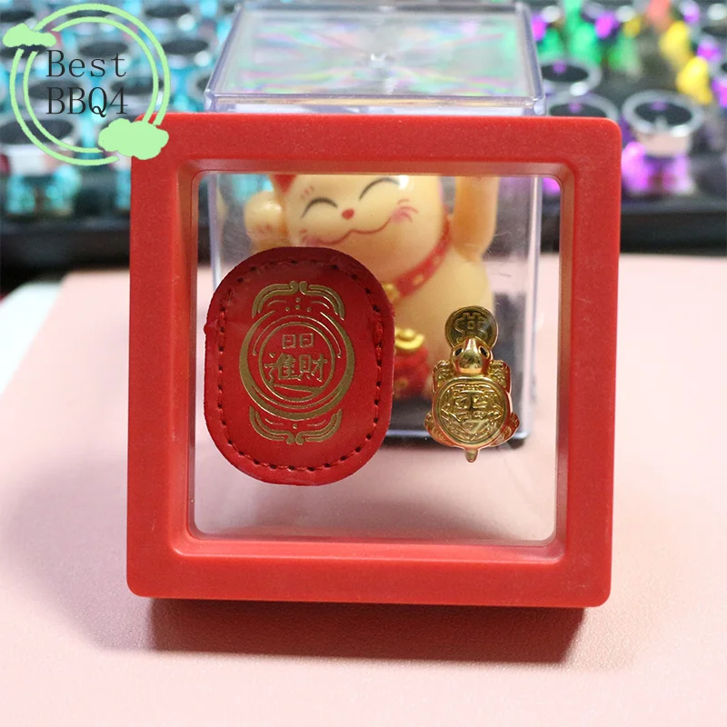 (BBQ4)Fengshui Lucky Turtle Wallet Charm Money-biting Turtle Ornament Decor With 