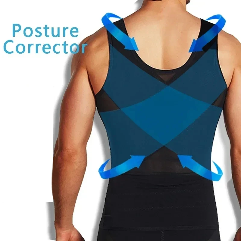 Men\'s Body Shaper Waist Trainer Slimming Vest Corset Tank Tops Undershirt Abdomen Slimming Shapewear Fat Burn Fitness Suits