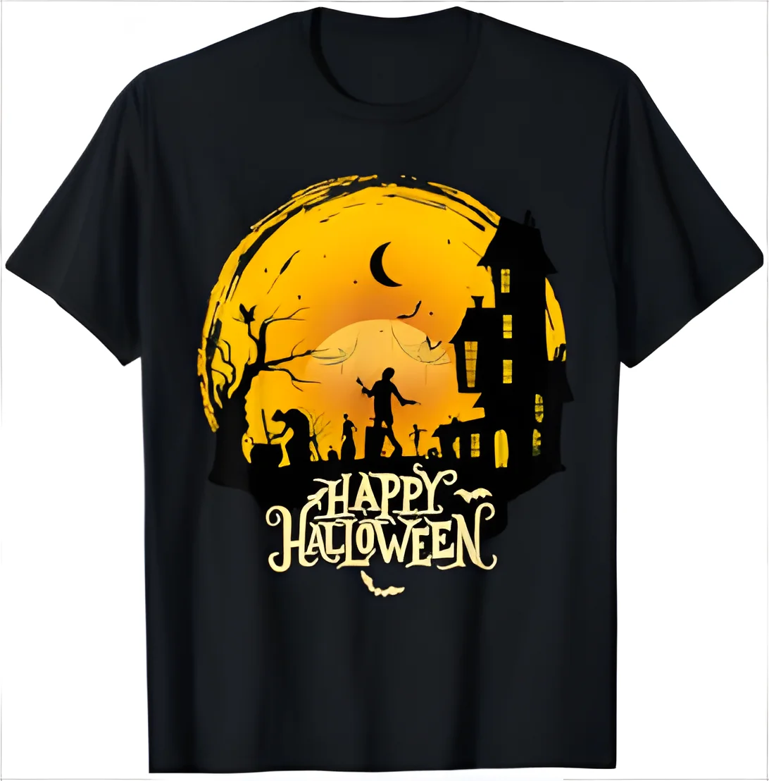 Trick Or Treat Happy Halloween Costume Horror Zombie Sunset T-Shirt