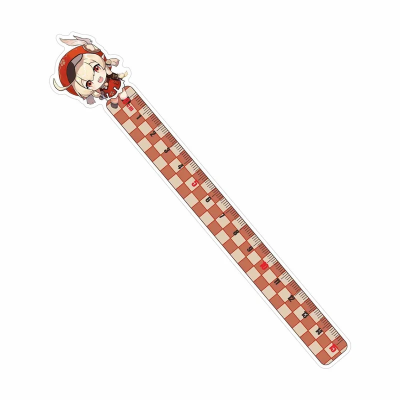 Genshin Impact Rulers Straight Ruler Keqing Klee Barbatos Kawaii Stationery Student Drafting Supplies School Supply