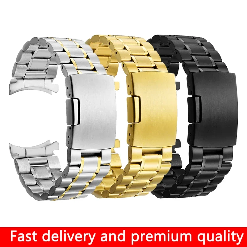 22mm 20mm Stainless Steel Strap For Samsung Galaxy 18 16 Gear S3 Classic Frontier Watch Band Wrist Bracelet Silver Quick Release