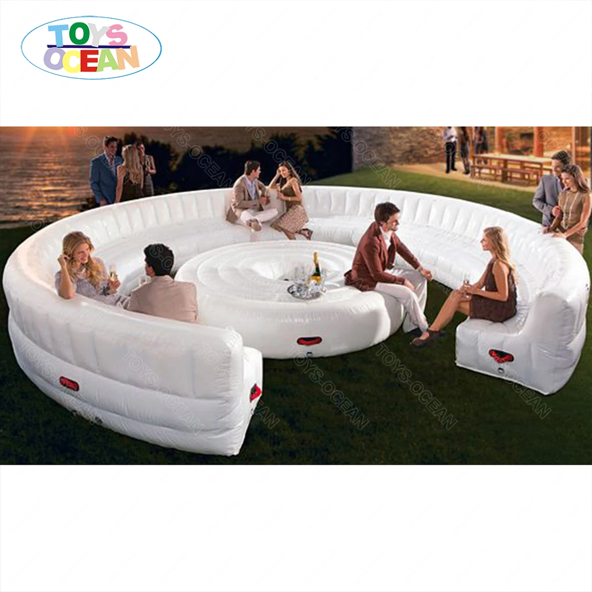 Coofull Custom Inflatable Sofa Suitable for Party Event Party Business Cooperation Inflatable Couch