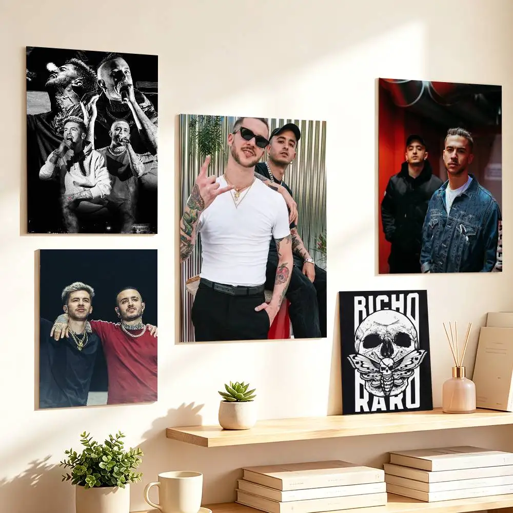 Spanish Rap Natos y Waor Poster HD Self Adhesive Waterproof Wall Art Ideal for Home Office Dorm Gift