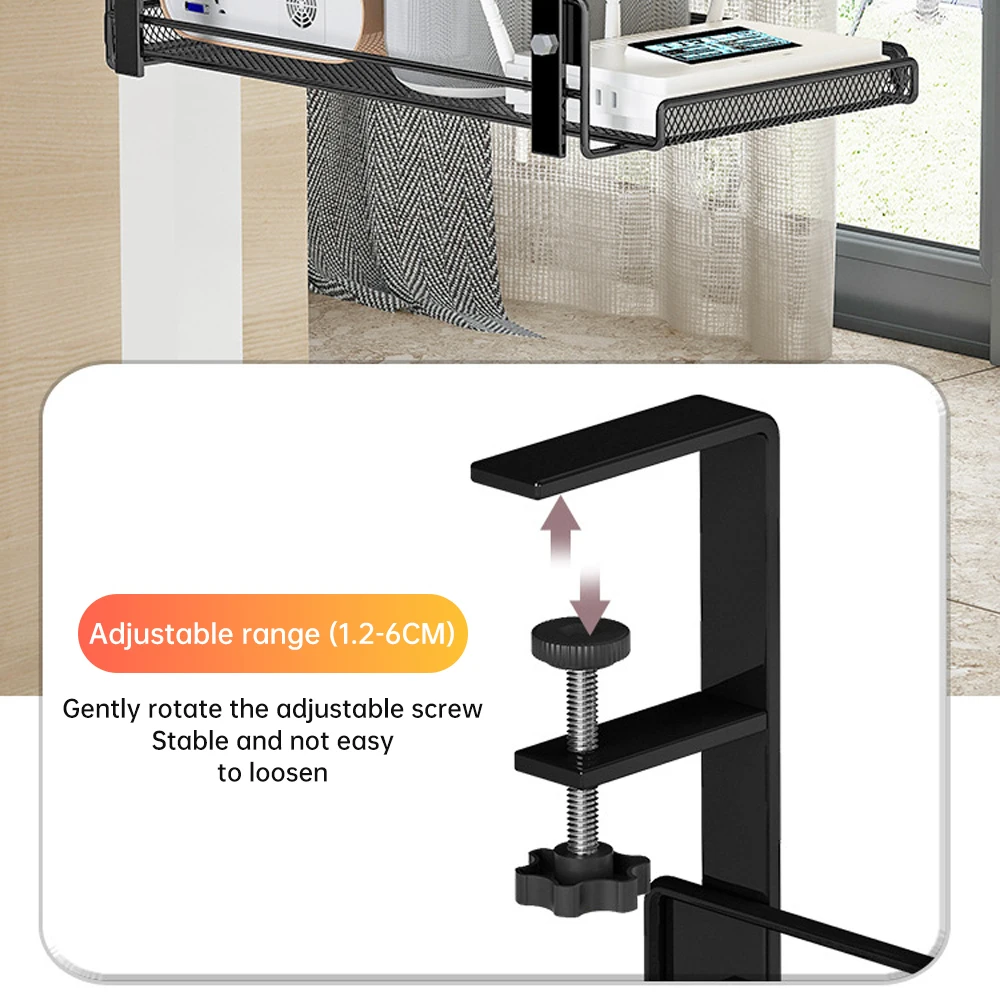 Under Desk Cable Management Tray Storage Basket No Drill Steel Desk Cable Organizers Wire Management Tray Cable Management Rack