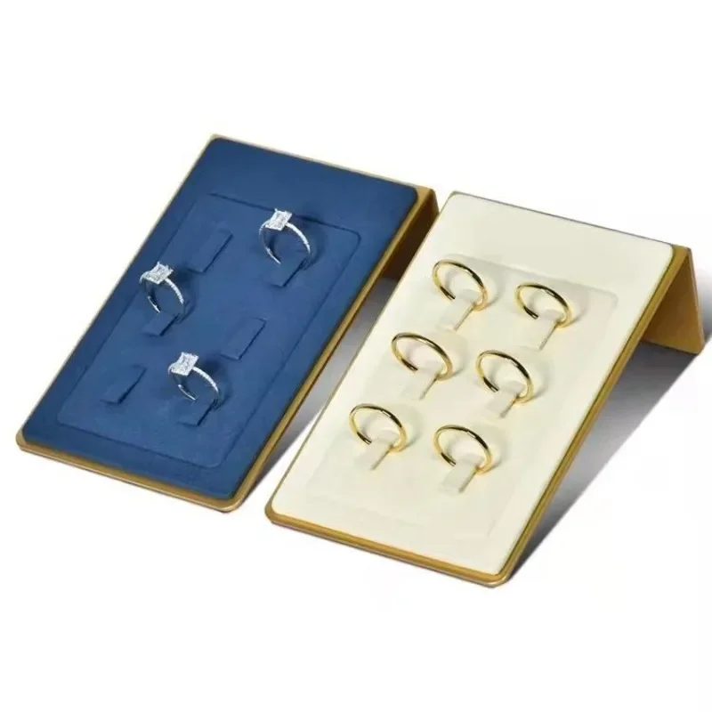 Counter Ring Display Holder Metal Rings Storage Stand Small Jewelry Show Rack Creative Jewellery Organizer Shelf Displays Prop