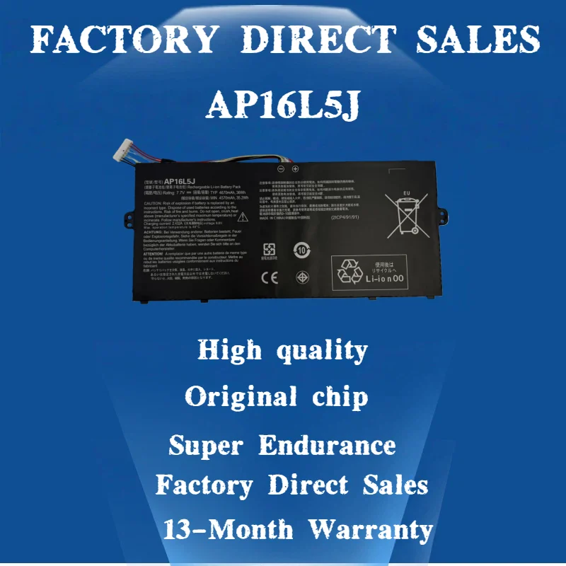 

New AP16L5J Laptop Battery For Acer Switch 3,Switch5 SF514-52T/53T SF514-52T-86W1 Spin 1 SP111-32N S5-571 N17H1 N17W
