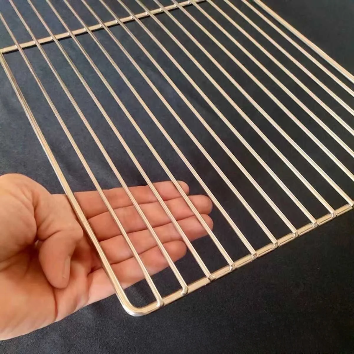 

Прямоугольная сетка для барбекю из нержавеющей стали, круглая сетка для жарки стейка, охлаждающая сетка для торта, двойная ручка, Thi, уличное барбекю...