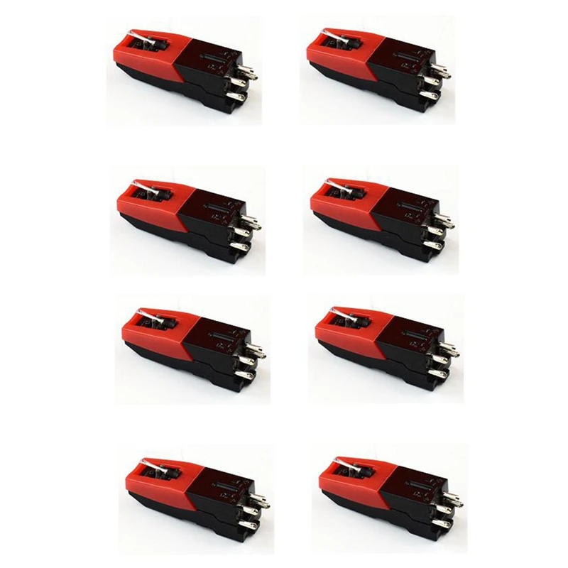 8 Pcs Aluminum Turntable Diamond Stylus Needle For LP Record Player Phono Ceramic Cartridge
